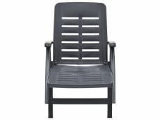 Vidaxl chaise longue pliable plastique anthracite 48756