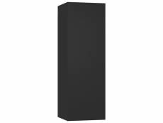 Vidaxl meuble tv noir 30,5x30x90 cm aggloméré