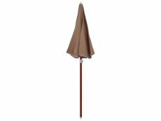 Vidaxl parasol avec mât en acier 180 cm taupe 47801