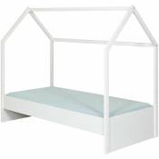 Akiten Retail - Lit cabane Pika Blanc 90x190 cm - Blanc