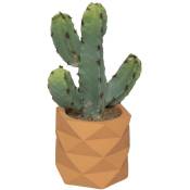 Atmosphera - Plante artificielle Cactus en Pot Céramique