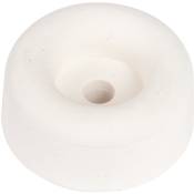 Butoir rond caoutchouc blanc creux - Ø 23 x 10 mm