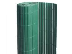 Canisse PVC double face Vert 6 m - 2 rouleaux de 3 x 1,80 m - Jardideco