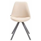 Chaise moderne avec des jambes rondes araignée de design gris assis en différentes couleurs tissu colore : Crème