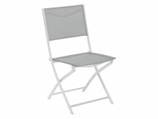 Chaise pliante modula galet/blanc hespéride - gris