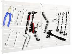 Costway panneau mural porte-outils lot de 4 avec 32 bandes magnétiques puissantes, système de rangement mural pour outils peu encombrants, pour atelie
