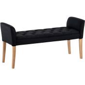 Courange de chaise longue relaxation du salon élégant en tissu et bois diverses couleurs Couleur : Noir