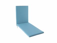 Coussin de chaise longue d'extérieur turquoise,taille 196x60x5cm,hydrofuge,amovible L80011163
