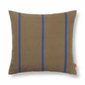 Coussin Grand / Lin & coton - 50 x 50 cm - Ferm Living bleu en tissu