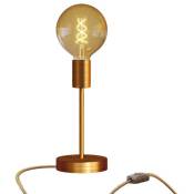 Creative Cables - Lampe de table Alzaluce Globo en métal Cuivre satiné - Interrupteur - Cuivre satiné