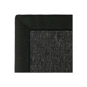 Décoweb - Tapis intérieur / extérieur Nusa - Gris ardoise - Ganse noire - 200 x 200 cm