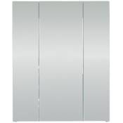 Ebuy24 - Monte Armoire de toilette murale avec miroir, 3 portes, blanc.