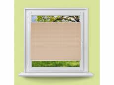 Ecd germany stores plissés 60 x 100 cm crème avec klemmfix sans perçage pour fenêtre protection solaire rideau facile à fixer + matériau de montage 29