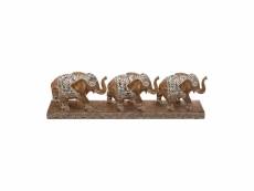 Éléphant décoration résine x 3 l. 46 cm