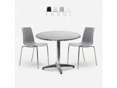 Ensemble extérieur 4 chaises design moderne table