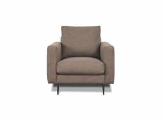 Fauteuil caruso tissu taupe - 1 place