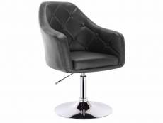 Fauteuil chaise lounge en synthétique noir helloshop26 19_0000445
