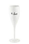 Flûte à champagne Cheers / Plastique - Love - Koziol blanc en plastique