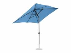 Grand parasol de jardin rectangulaire 200 x 300 cm inclinable bleu helloshop26 14_0007568