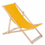 Greenblue Chaise longue GreenBlue bain de soleil pliante réglable couleur jaune