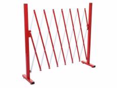 Grillage hwc-b34, grille protectrice télescopique, aluminium rouge/blanc ~ hauteur 103cm, largeur 28-200cm