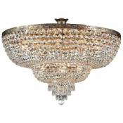 Maytoni Lighting - Palace Plafonnier semi-encastré doré antique et cristal, 14 lumières, E27