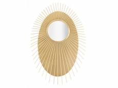 Miroir ovale, structure en métal doré, couleur or, dimensions 8 x 110,5 x 75 cm 8052773583541