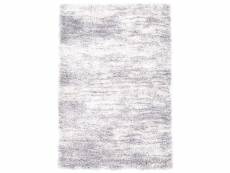 Perle - tapis shaggy dégradé de gris 080 x 150 cm