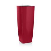 Pot de fleur Lechuza Cubico Alto Premium 40 - kit complet, rouge Scarlet brillant
