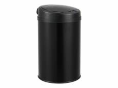 Poubelle automatique hygiénique sans contact bac à ordures pour cuisine à capteur fonction manuelle acier inox plastique abs 30 litres 51 x 31 cm noir