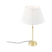 Qazqa - parte - Lampe de table avec Abat-Jour - 1 lumière - ø 350 mm - Blanc - Classique/Antique - éclairage intérieur - Salon i Chambre i Cuisine i