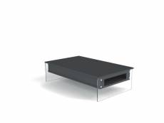 Table basse relevable gris ardoise bella 110x70cm piétement