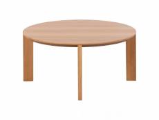 Table basse ronde 90cm en bois de chêne plakine