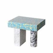 Table d'appoint Swirl / 36 x 27 cm x H 31 cm - Effet marbre - Tom Dixon multicolore en matériau composite