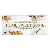 Tableau home sweet home avec bieli - 50 x 20 cm - Orange