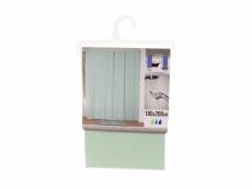 Tendance - rideau de douche vert amande 180 x 200 cm