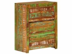 Vidaxl armoire à tiroirs multicolore 60x33x75 cm bois de récupération