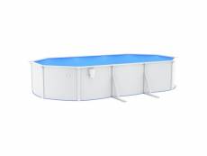 Vidaxl piscine ovale avec parois en acier 610x360x120