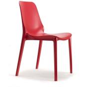 2 chaises design Ginevra pour intérieur ou extérieur - Scab - Rouge