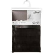 5five - rideau de douche 180x200cm modern color gris charbon - Gris charbon