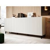 Bestmobilier - Sanna - buffet bas - 200 cm - style contemporain - blanc - Blanc