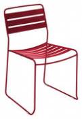 Chaise empilable Surprising / Métal - Fermob rouge