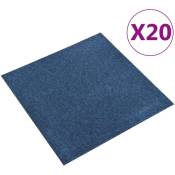 Dalles de tapis de sol 20 pcs 5 m² 50x50 cm Bleu foncé
