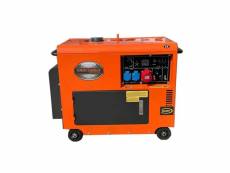 Dcraft - groupe électrogène - puissance 7000w - démarrage automatique - générateur triphasé - orange