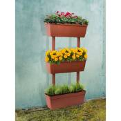 Dmora - Ensemble de 3 vases pour Jardin de légumes à domicile, ensemble de 3 vases de porte de fleurs pour intérieur ou extérieur, 100% Made in