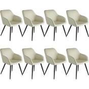 Ensemble de 8 chaises en cuir synthétique résistant