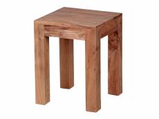 Finebuy table d'appoint bois massif 35 x 45 x 35 cm table basse salon | bout de canapé est - table de téléphone - table en bois carré