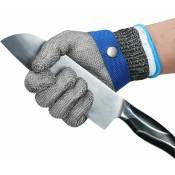Gants résistants aux coupures Gants de boucher en acier inoxydable 316L Protection de niveau 5 Gant de travail GL09 XL(Un gant)