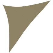 Helloshop26 - Voile toile d'ombrage parasol tissu oxford triangulaire 3,5 x 3,5 x 4,9 m beige - Beige