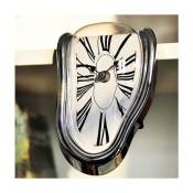 Horloge de fonte, montre Dali décorative créative surréalisme, horloge moderne à fondre, horloge murale déformée, décoration amusante pour la maison,